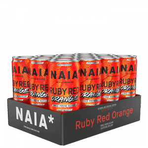 12 x NAIA* Energy Drink, 330 ml, Ruby Red BCAA