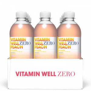 12 x Vitamin Well Zero, 500 ml, Peach