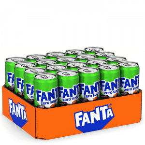 20 x Fanta Exotic Zero Sugar, 33 cl, kort datum