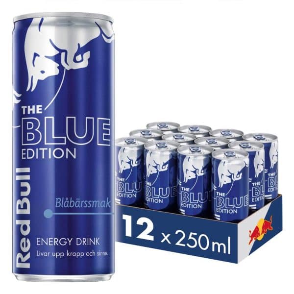 12 X Red Bull Energy Drink 250 Ml, Blue Edition Blueberry