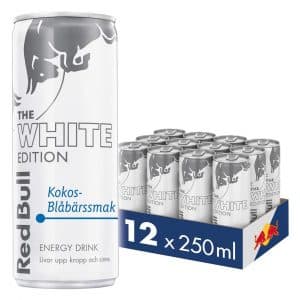 12 X Red Bull Energy Drink 250 Ml, White Edition Kokos Blåbär