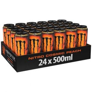 24 X Monster Energy 500 Ml Nitro Cosmic Peach
