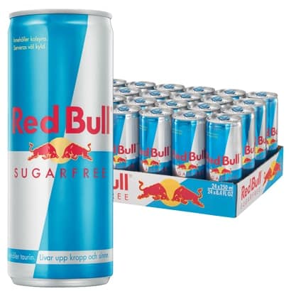 24 X Red Bull Energidryck Sockerfri 250 Ml