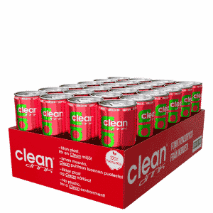 24 x Clean Drink, 330 ml, Kiwi/Smultron