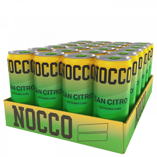 24 x NOCCO BCAA, 330 ml, San Citro Satumas/Lime