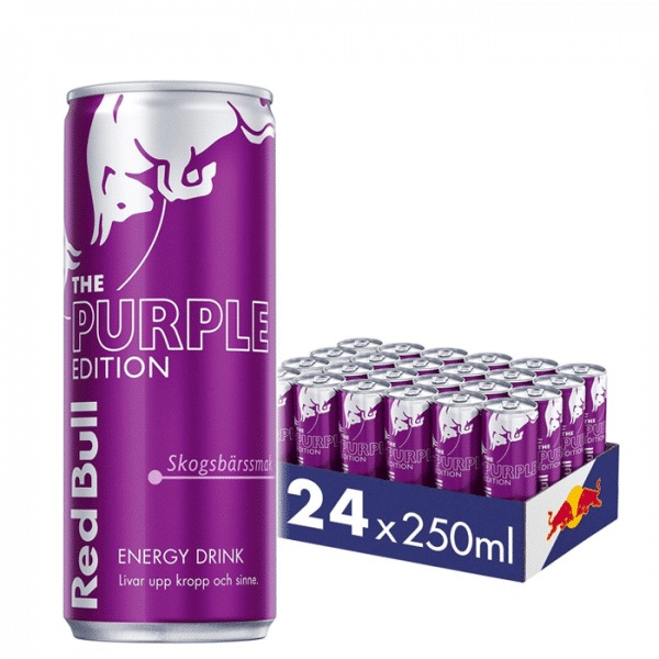 24 x Red Bull Energidryck Flak 250 ml Purple Edition Skogsbär