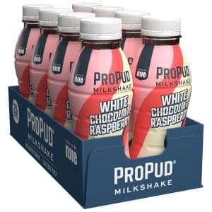 8 X Njie Propud Protein Milkshake 330 Ml White Chocolate Raspberry