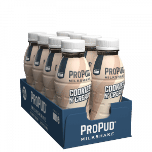8 x ProPud Protein Milkshake, 330 ml, Cookies and Cream