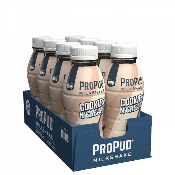 8 x ProPud Protein Milkshake, 330 ml, Cookies and Cream