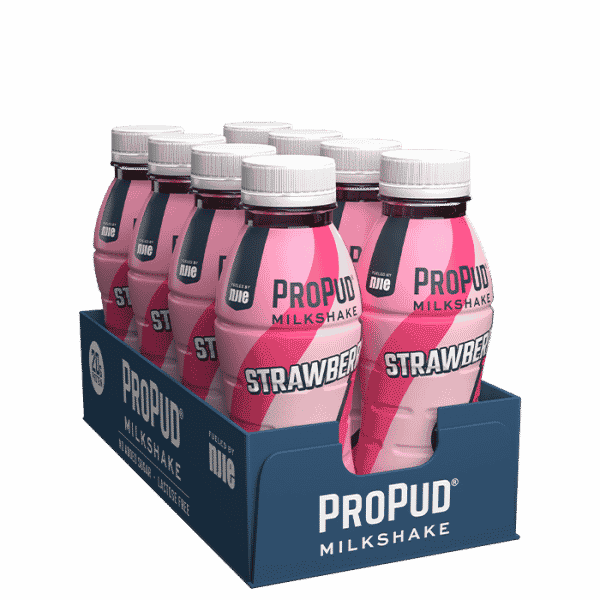 8 x ProPud Protein Milkshake, 330 ml, Strawberry