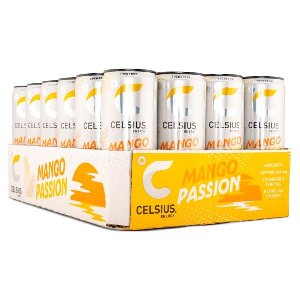 Celsius, Mango Passion, 24-pack