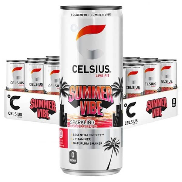 Celsius Summer Vibe Raspberry Peach 24x355ml
