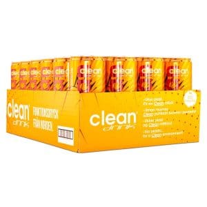Clean Drink Blodapelsin, Koffein 24-pack