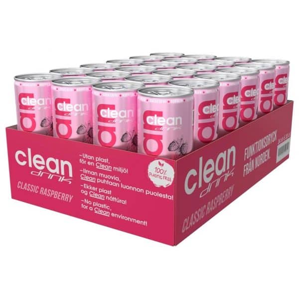 Clean Drink - Classic Raspberry 33cl x 24st