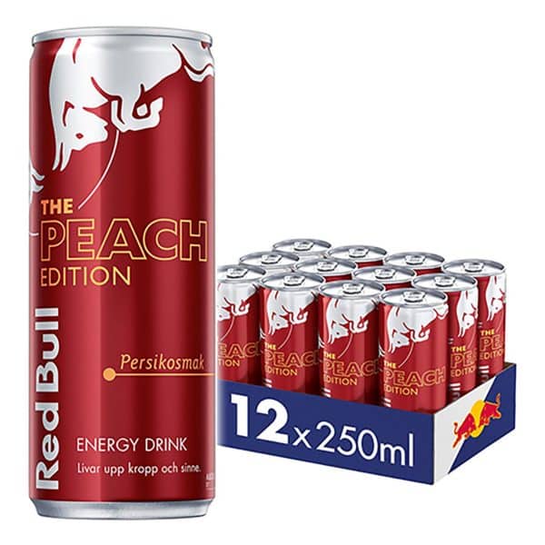 Red Bull Peach Energidryck - 24-pack